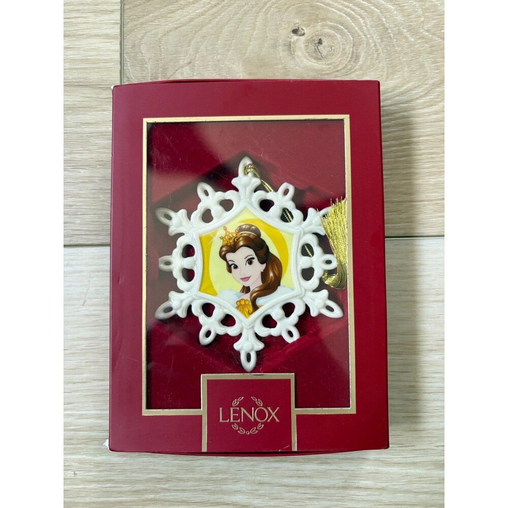 Lenox Disney Snowflake Princess Beauty and the Beast Belle 4" Ornament